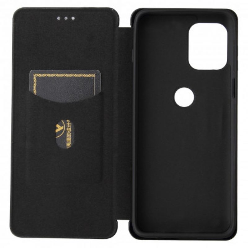 Folio Cover Moto G100 Custodia in pelle Carbonio Siliconico