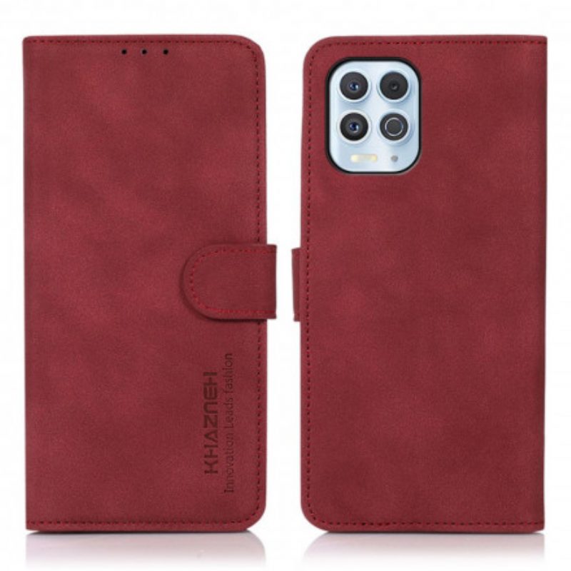 Folio Cover Moto G100 Khazneh Effetto Pelle Testurizzata