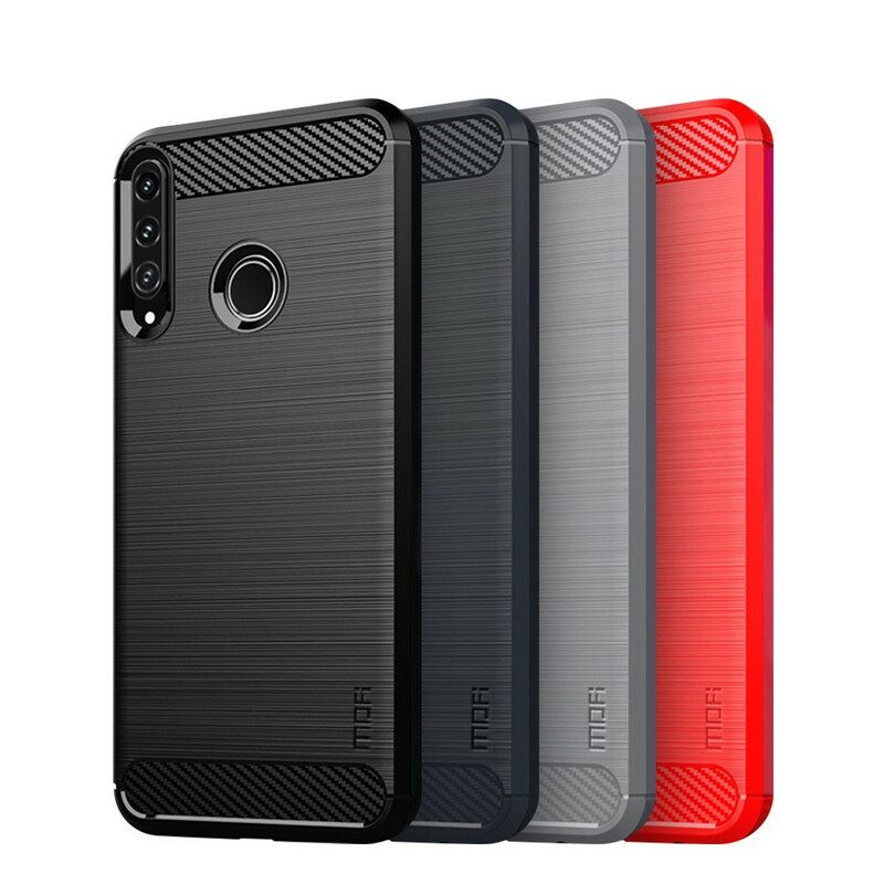 Cover Huawei P40 Lite E Fibra Di Carbonio Spazzolata Mofi