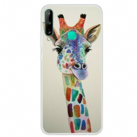 Cover Huawei P40 Lite E Giraffa Colorata
