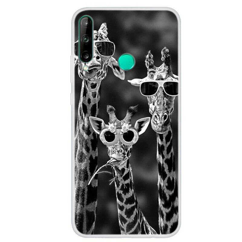 Cover Huawei P40 Lite E Giraffe Con Gli Occhiali