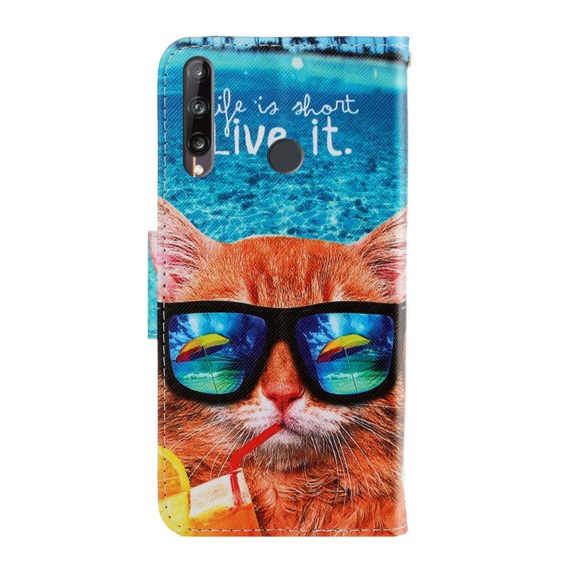 Custodia in pelle Huawei P40 Lite E Cat Live It Strappy