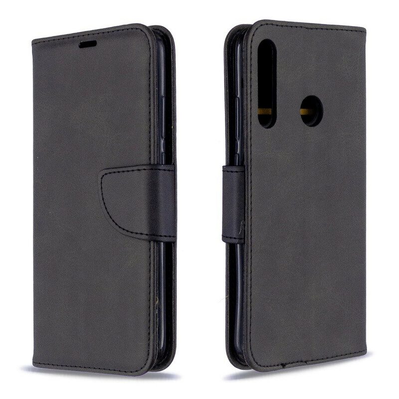 Custodia in pelle Huawei P40 Lite E Folio Cover Lembo Liscio Obliquo