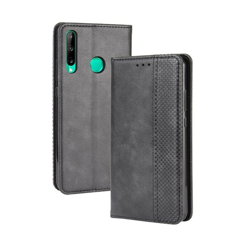 Folio Cover Huawei P40 Lite E Custodia in pelle Effetto Pelle Vintage Stilizzato