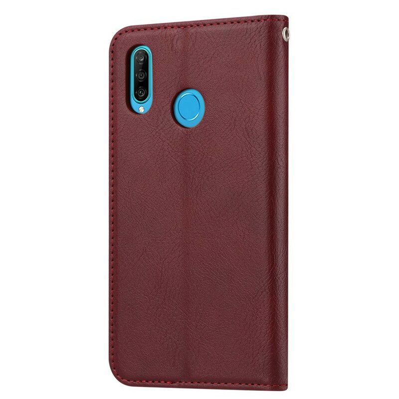 Folio Cover Huawei P40 Lite E Custodia in pelle Portacarte In Ecopelle