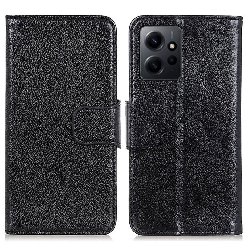 Custodia A Portafoglio Xiaomi Redmi Note 12 4G Crosta Di Nappa