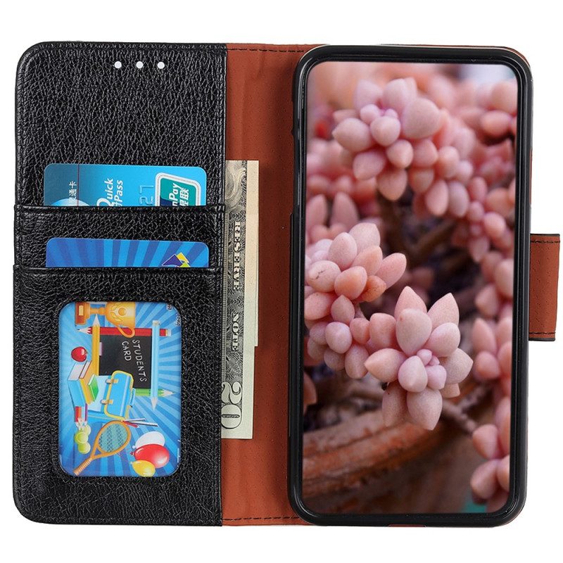 Custodia A Portafoglio Xiaomi Redmi Note 12 4G Crosta Di Nappa