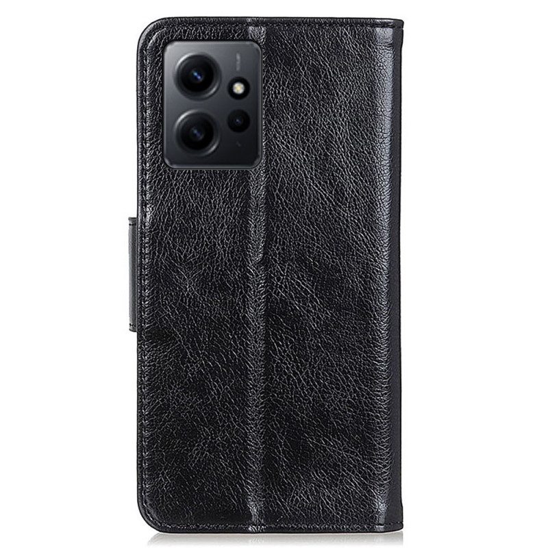 Custodia A Portafoglio Xiaomi Redmi Note 12 4G Crosta Di Nappa