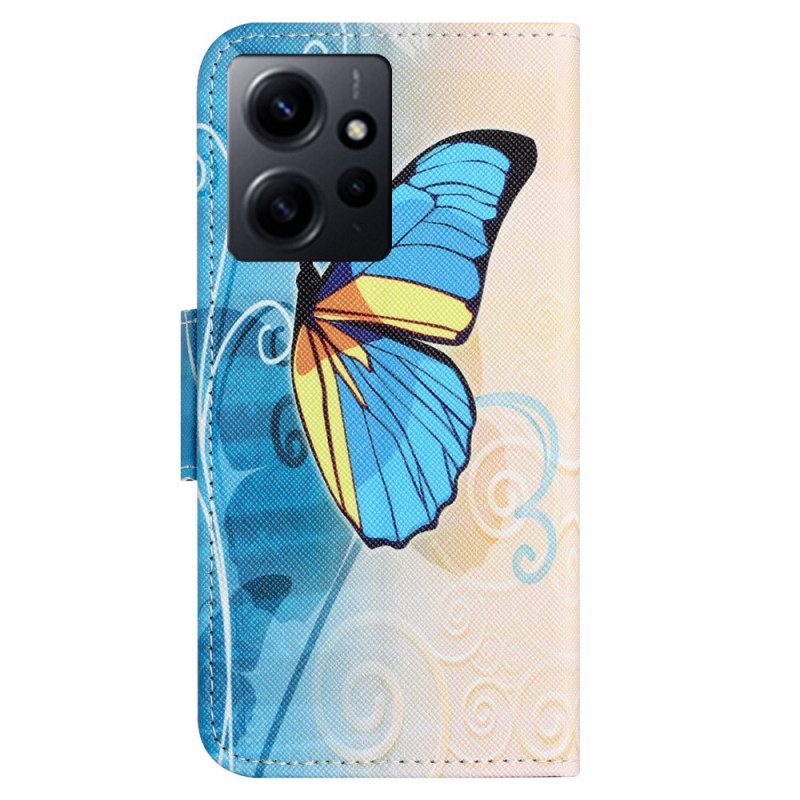 Custodia A Portafoglio Xiaomi Redmi Note 12 4G Farfalle