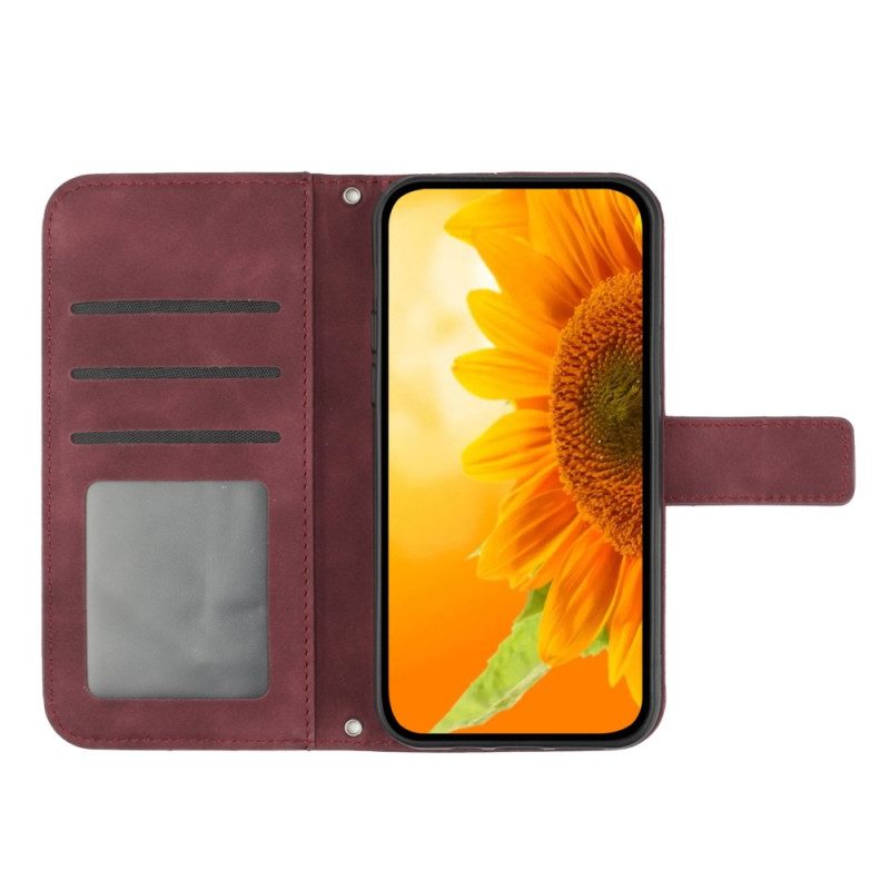 Custodia A Portafoglio Xiaomi Redmi Note 12 4G Girasole Strappy