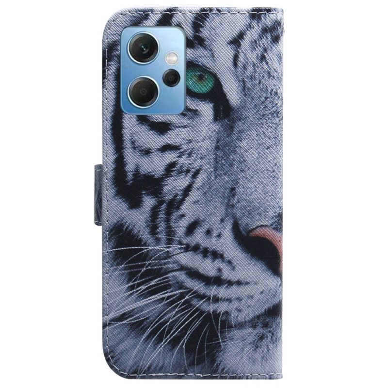 Custodia A Portafoglio Xiaomi Redmi Note 12 4G Tigre Bianca