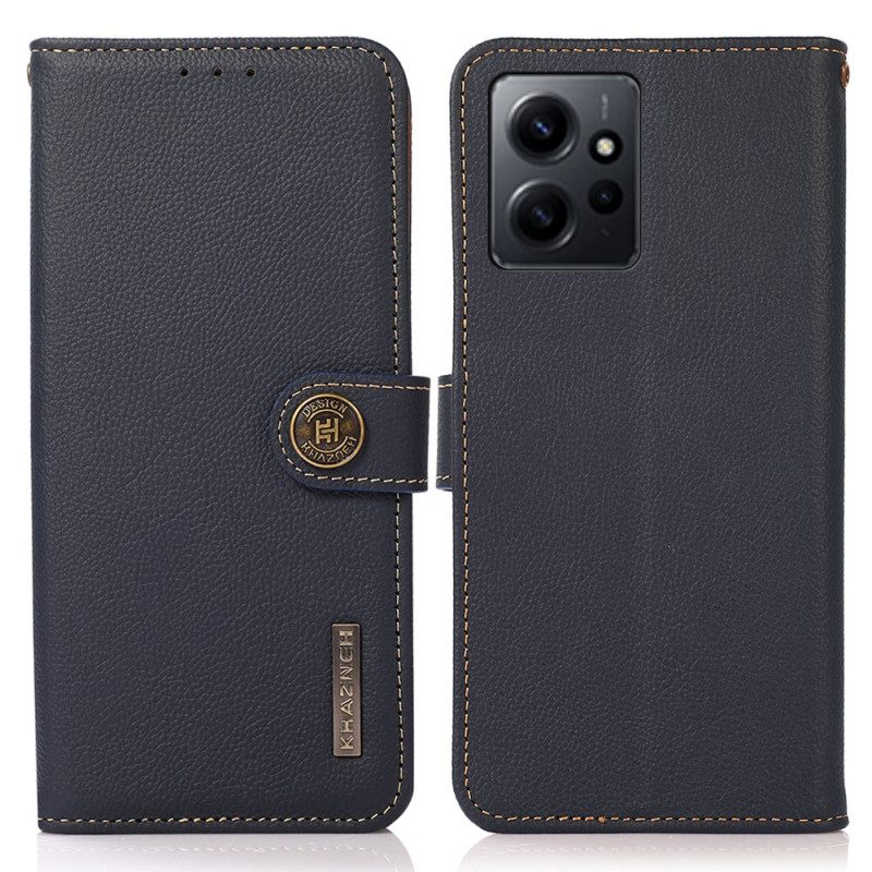 Custodia A Portafoglio Xiaomi Redmi Note 12 4G Vera Pelle Khazneh Rfid