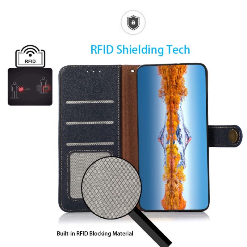 Custodia A Portafoglio Xiaomi Redmi Note 12 4G Vera Pelle Khazneh Rfid