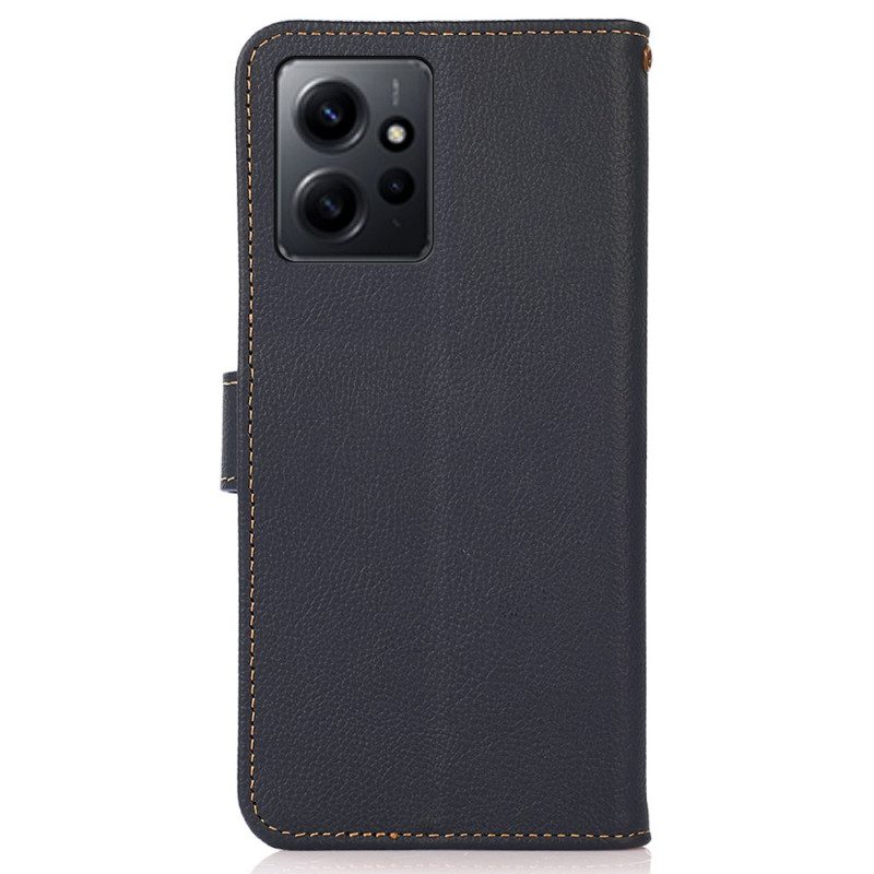 Custodia A Portafoglio Xiaomi Redmi Note 12 4G Vera Pelle Khazneh Rfid