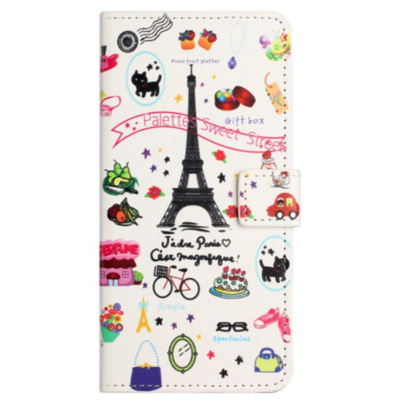 Custodia in pelle Xiaomi Redmi Note 12 4G Amo Parigi