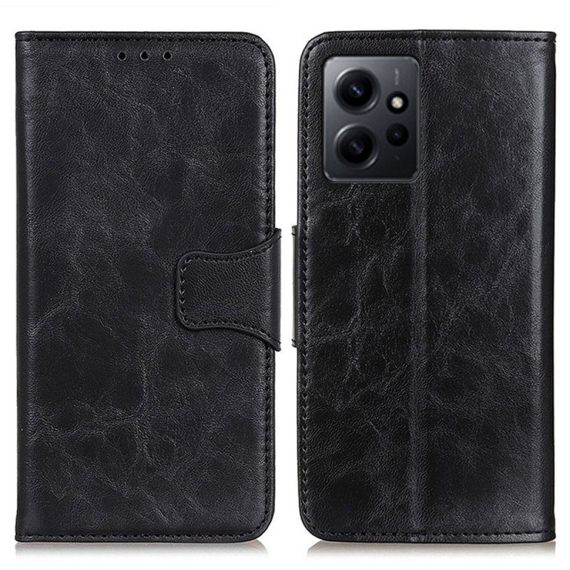 Custodia in pelle Xiaomi Redmi Note 12 4G Chiusura Reversibile In Pelle Crosta