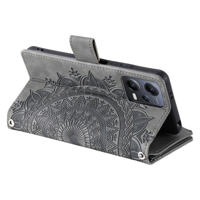 Custodia in pelle Xiaomi Redmi Note 12 4G Con Borsa Mandala