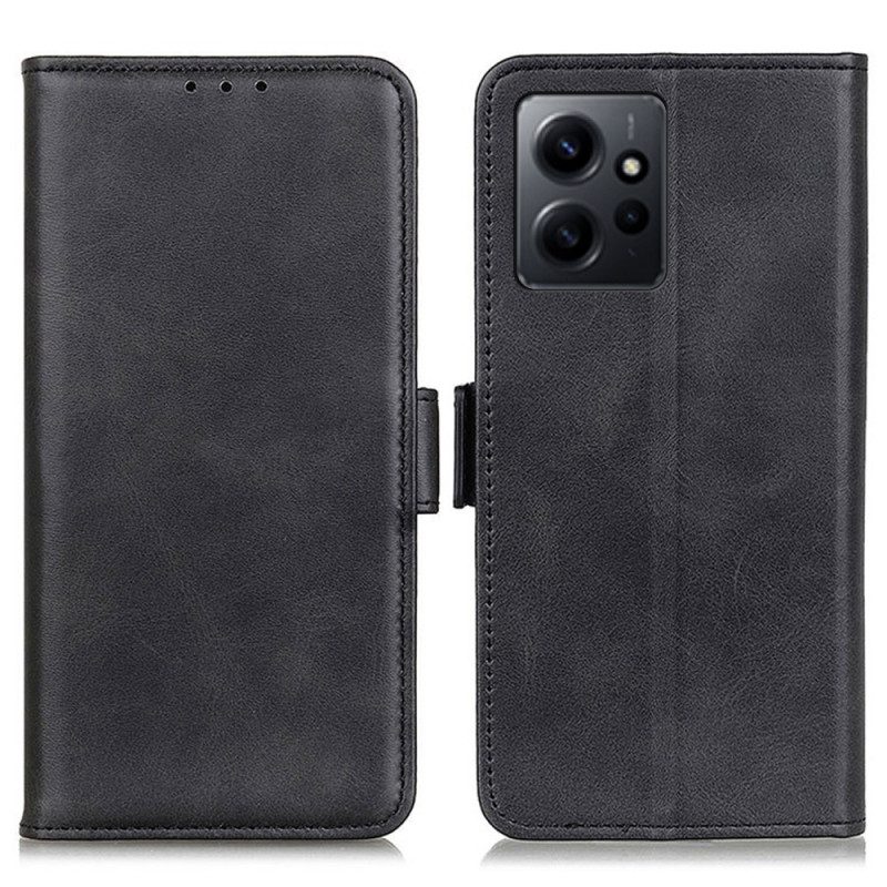 Custodia in pelle Xiaomi Redmi Note 12 4G Doppia Chiusura