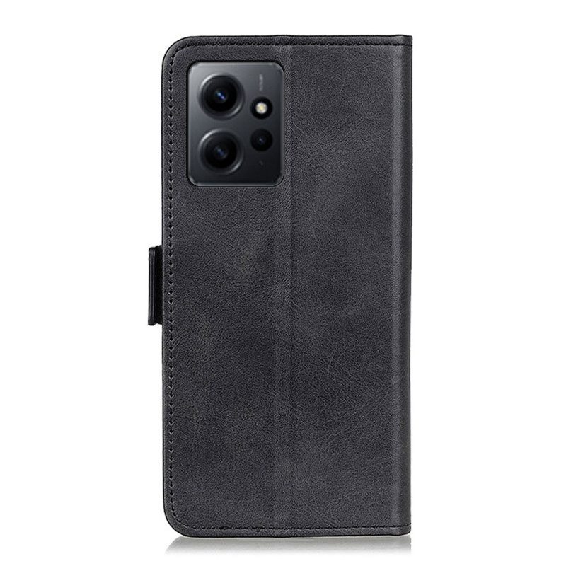 Custodia in pelle Xiaomi Redmi Note 12 4G Doppia Chiusura