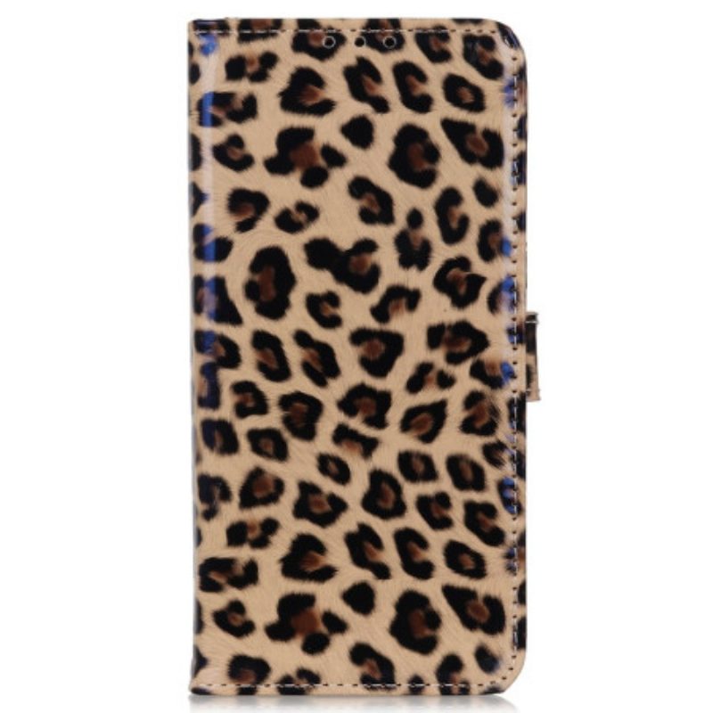 Custodia in pelle Xiaomi Redmi Note 12 4G Effetto Pelle Di Leopardo