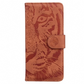 Custodia in pelle Xiaomi Redmi Note 12 4G Impronta Di Tigre