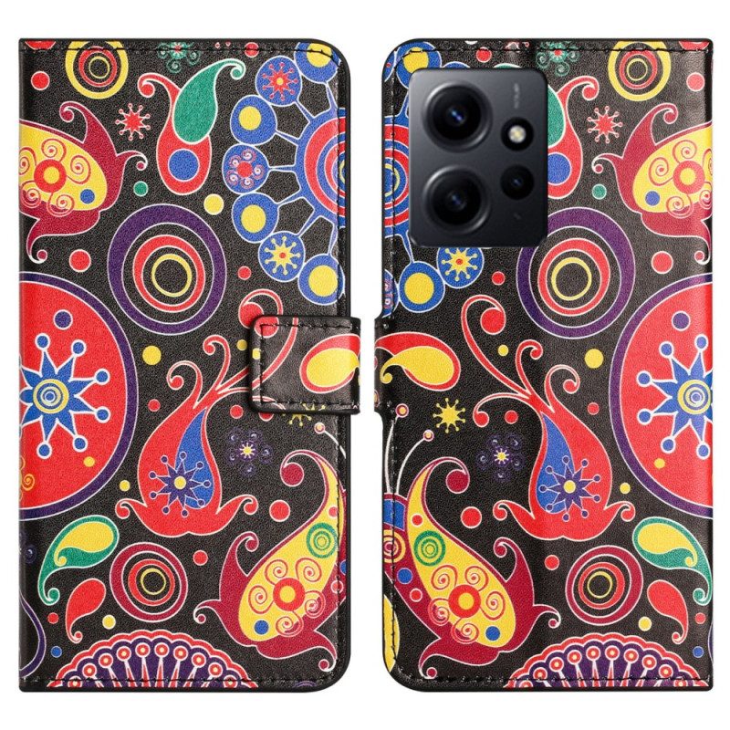 Custodia in pelle Xiaomi Redmi Note 12 4G Paisley