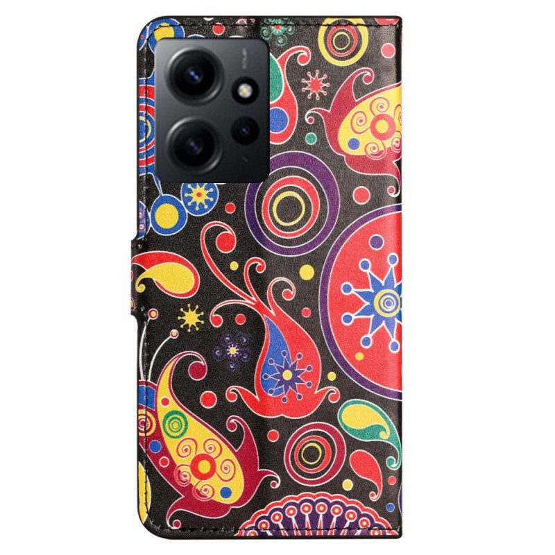 Custodia in pelle Xiaomi Redmi Note 12 4G Paisley