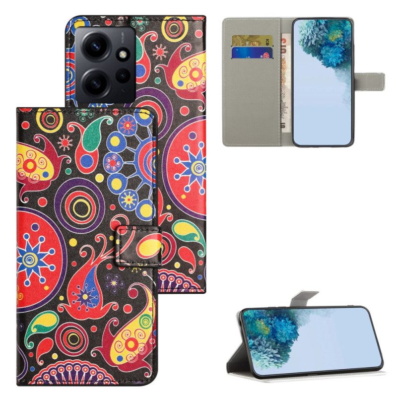 Custodia in pelle Xiaomi Redmi Note 12 4G Paisley