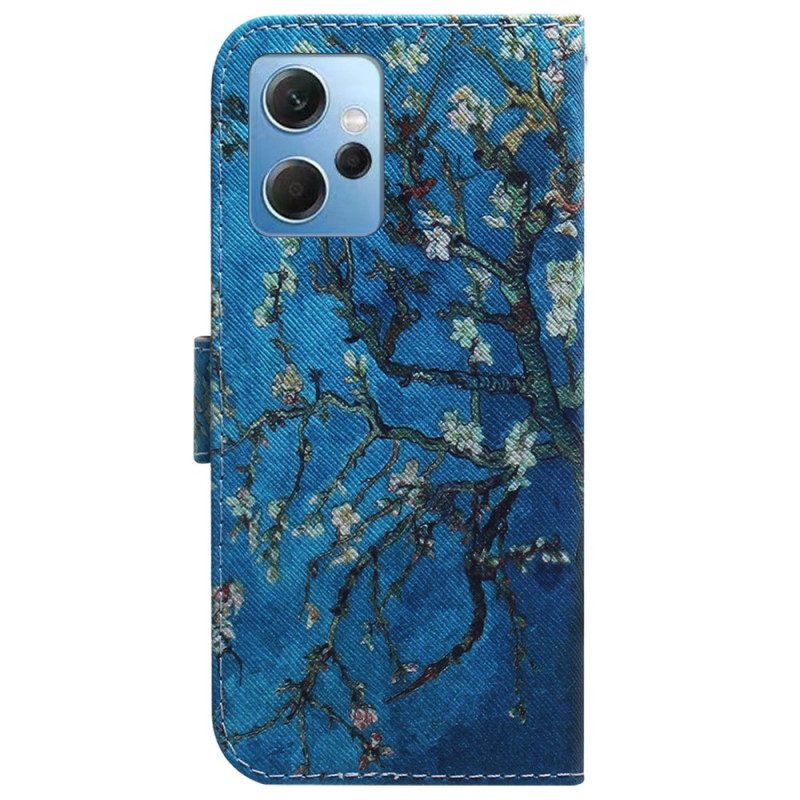 Custodia in pelle Xiaomi Redmi Note 12 4G Rami Fioriti