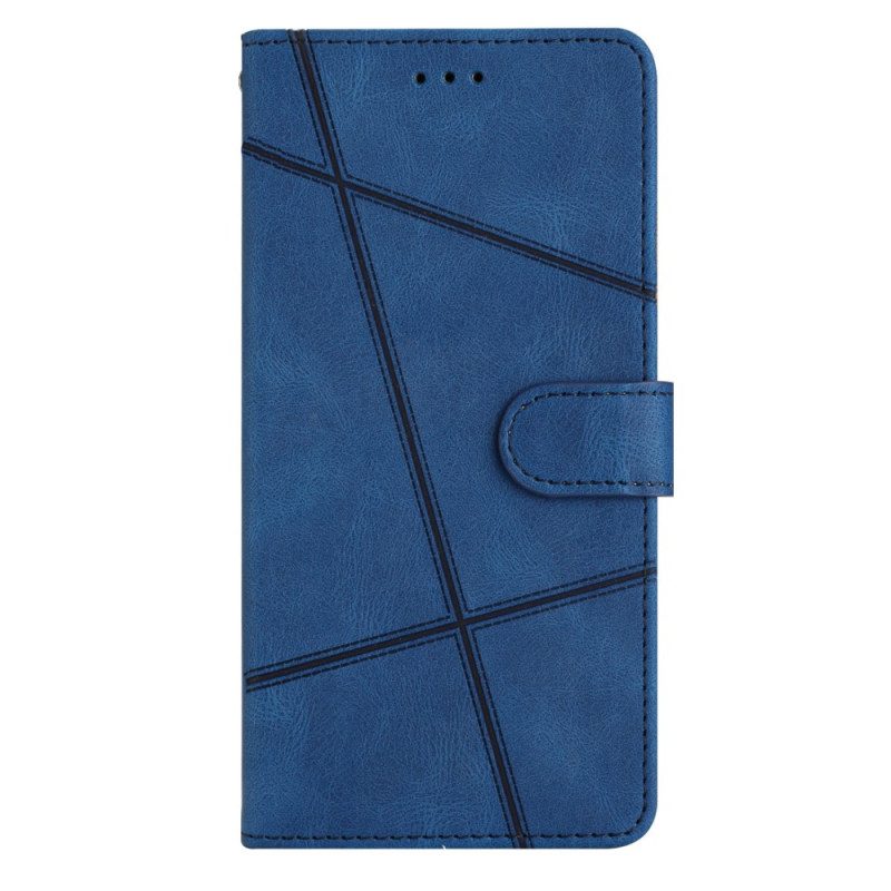 Custodia in pelle Xiaomi Redmi Note 12 4G Strappy Geometrico