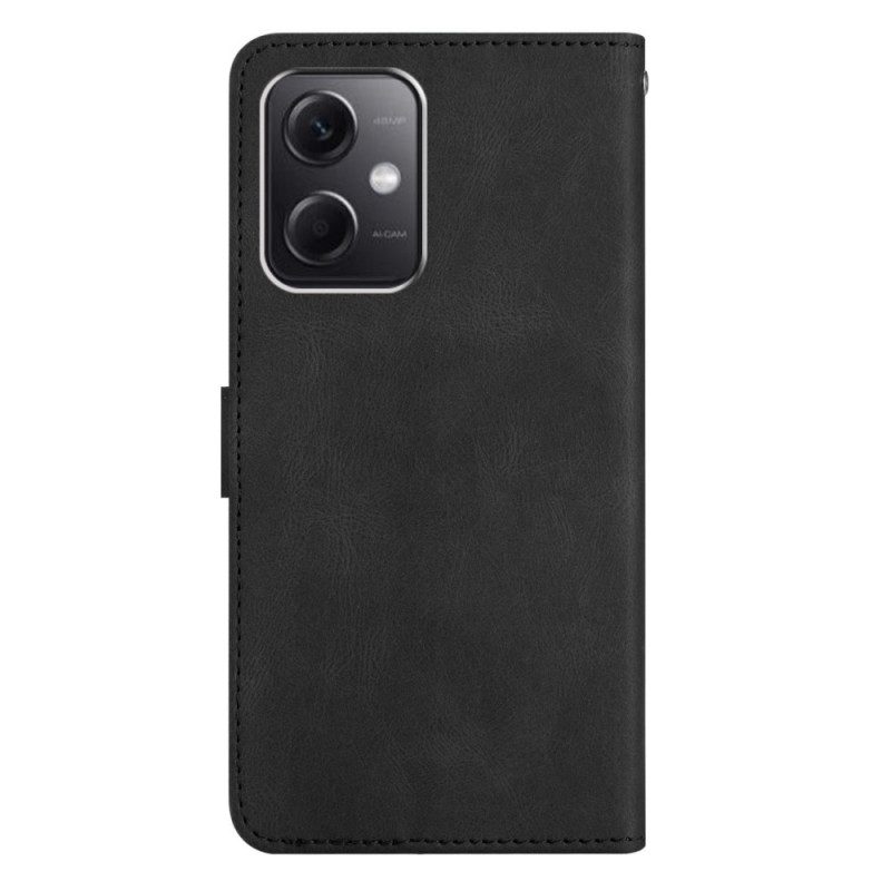 Custodia in pelle Xiaomi Redmi Note 12 4G Strappy Geometrico