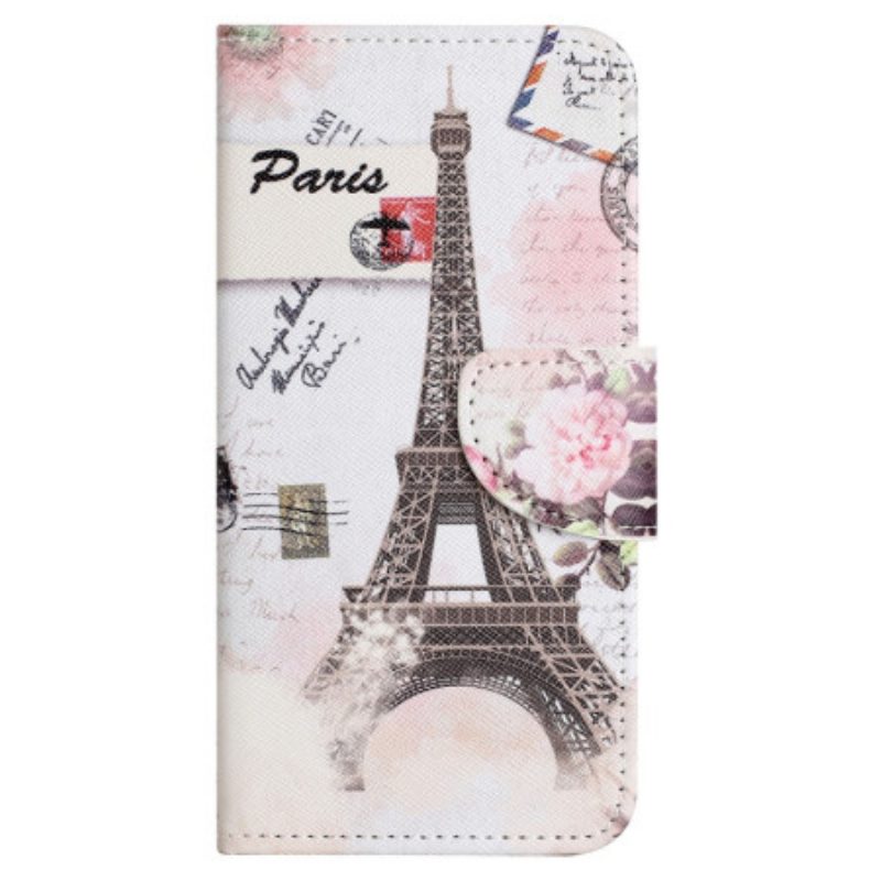 Custodia in pelle Xiaomi Redmi Note 12 4G Torre Eiffel