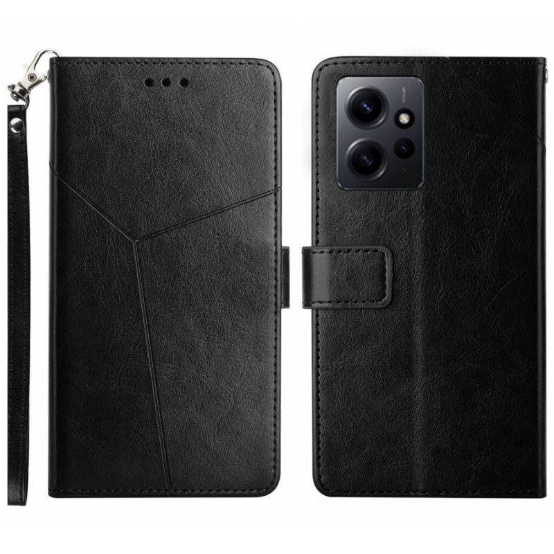 Custodia in pelle Xiaomi Redmi Note 12 4G Y Strappy Design