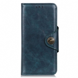 Folio Cover Xiaomi Redmi Note 12 4G Bottone Khazneh In Finta Pelle Verniciata