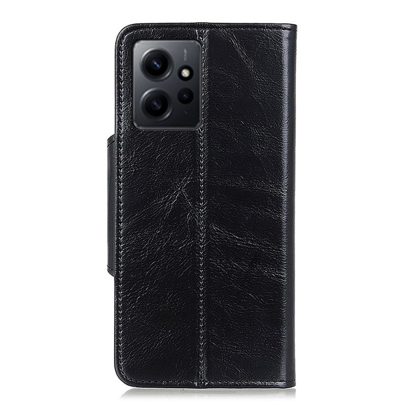 Folio Cover Xiaomi Redmi Note 12 4G Bottone Khazneh In Finta Pelle Verniciata