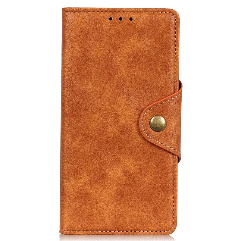 Folio Cover Xiaomi Redmi Note 12 4G Bottone Magnetico In Ecopelle