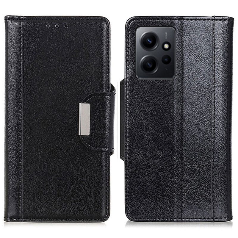 Folio Cover Xiaomi Redmi Note 12 4G Chiusura In Argento