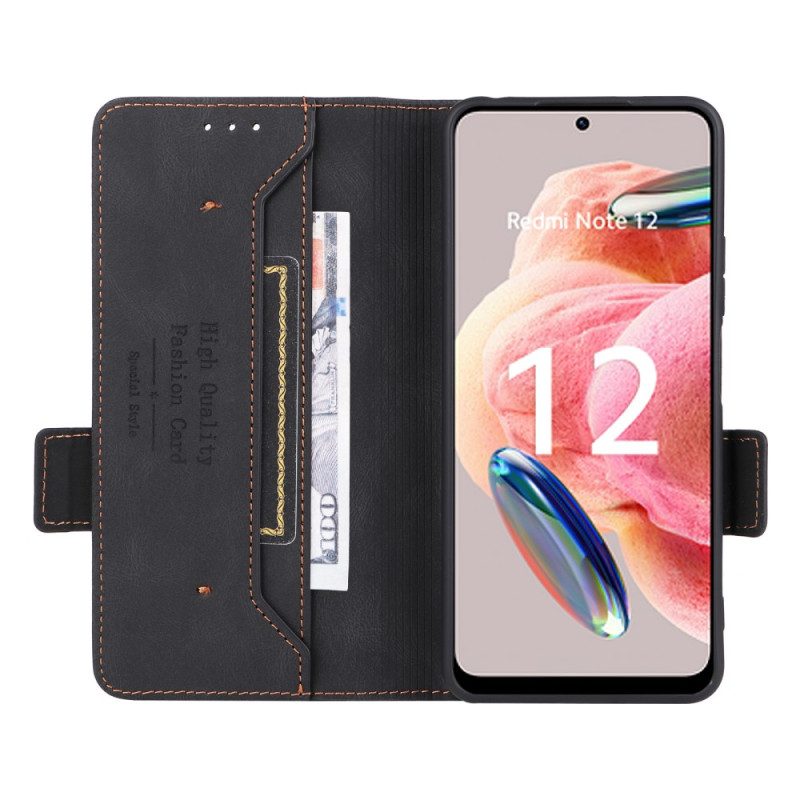 Folio Cover Xiaomi Redmi Note 12 4G Custodia in pelle Classico D'epoca