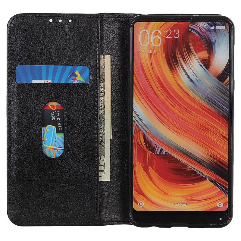 Folio Cover Xiaomi Redmi Note 12 4G Custodia in pelle Crosta D'epoca In Pelle