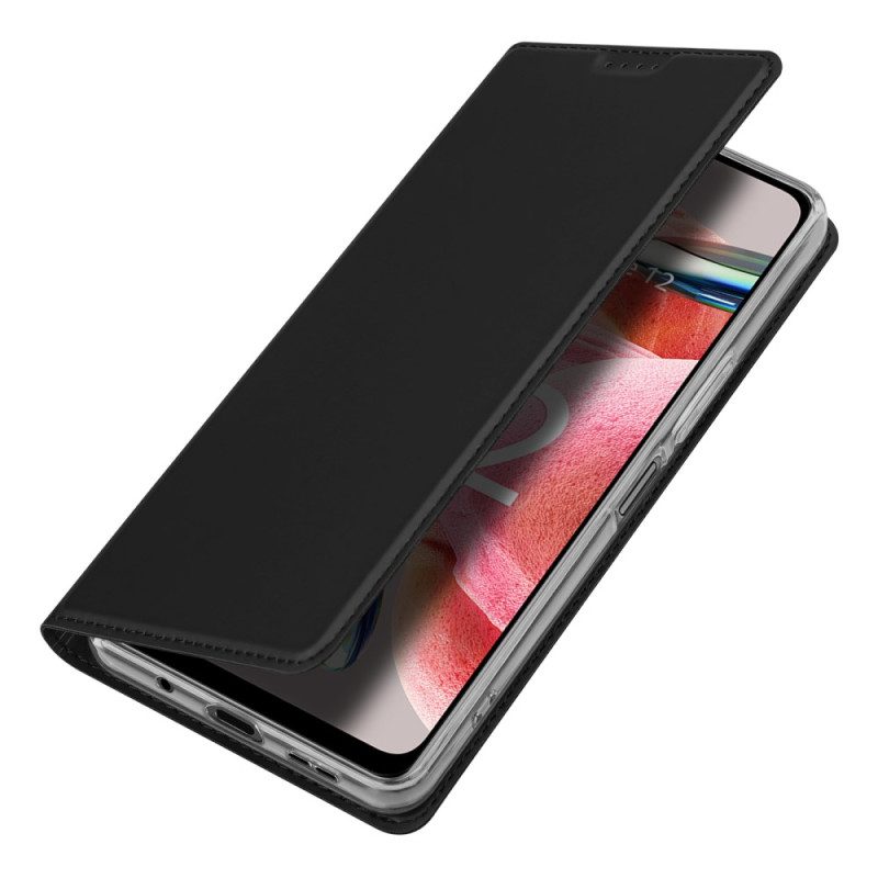 Folio Cover Xiaomi Redmi Note 12 4G Custodia in pelle Serie Skin-pro Dux Ducis