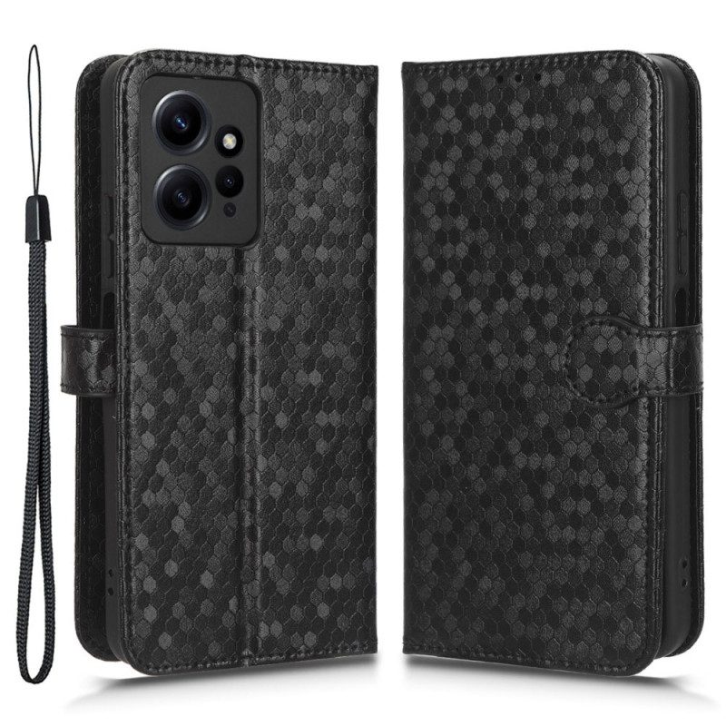 Folio Cover Xiaomi Redmi Note 12 4G Design Con Cinturino 3d