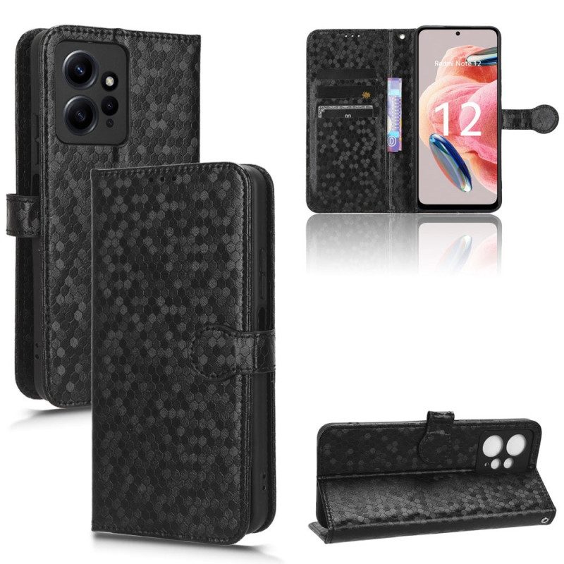 Folio Cover Xiaomi Redmi Note 12 4G Design Con Cinturino 3d