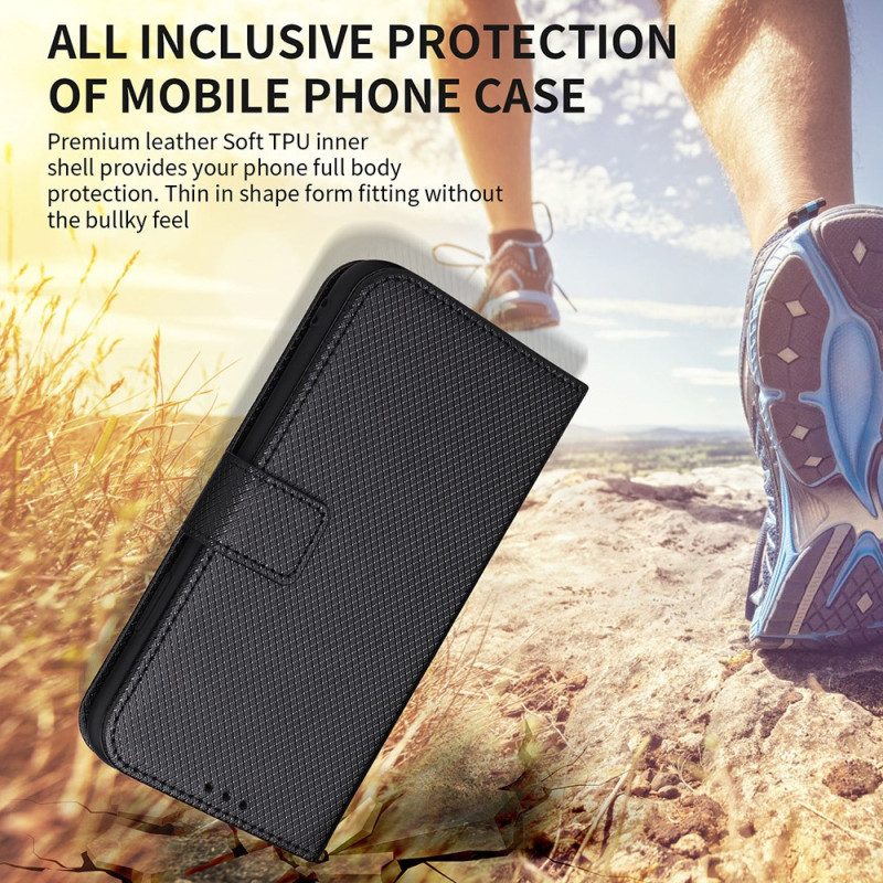 Folio Cover Xiaomi Redmi Note 12 4G Elegante Finta Pelle Con Cinturino