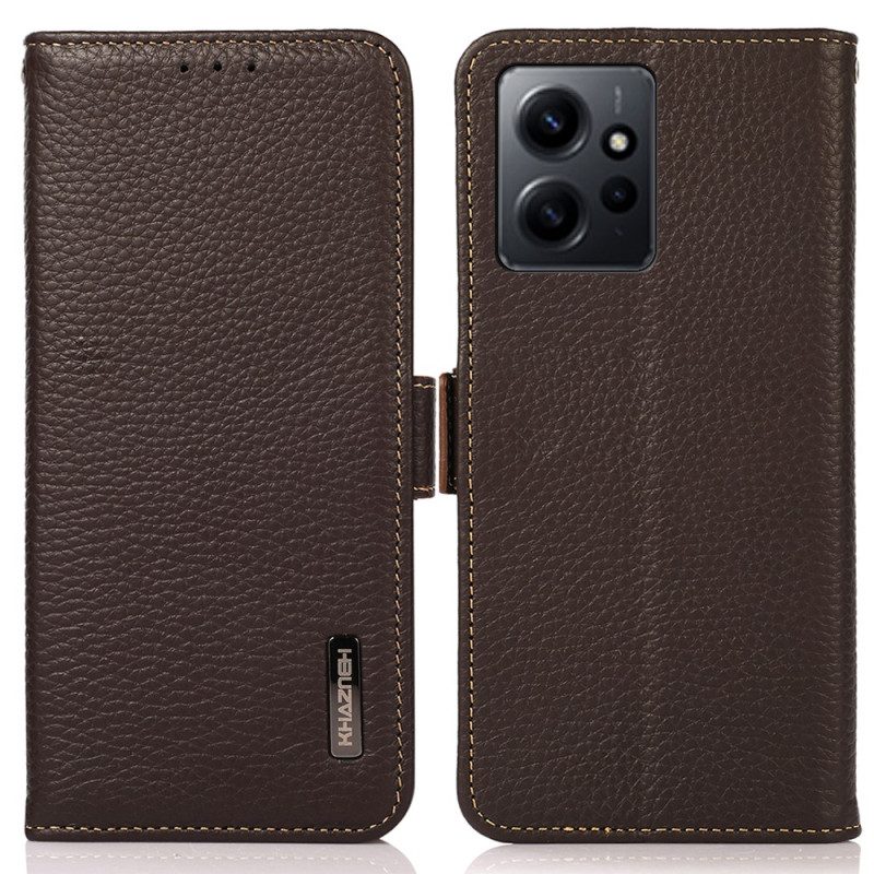 Folio Cover Xiaomi Redmi Note 12 4G Pelle Litchi Khazneh Rfid