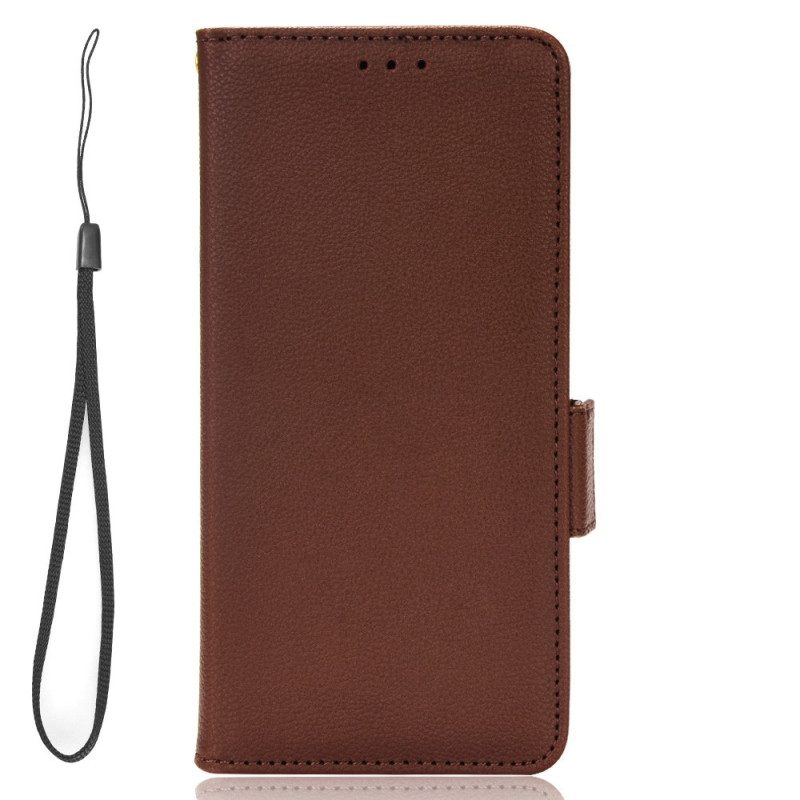 Folio Cover Xiaomi Redmi Note 12 4G Ultra Sottile Con Cordino