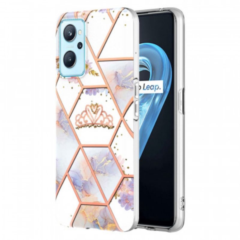 Cover Realme 9i Corona Marmorizzata