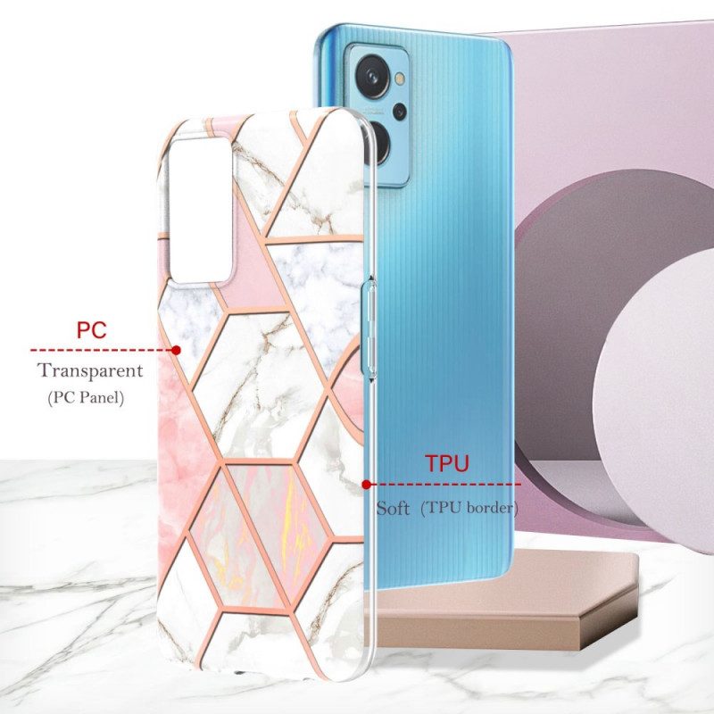 Cover Realme 9i Marmo Geometrico Appariscente