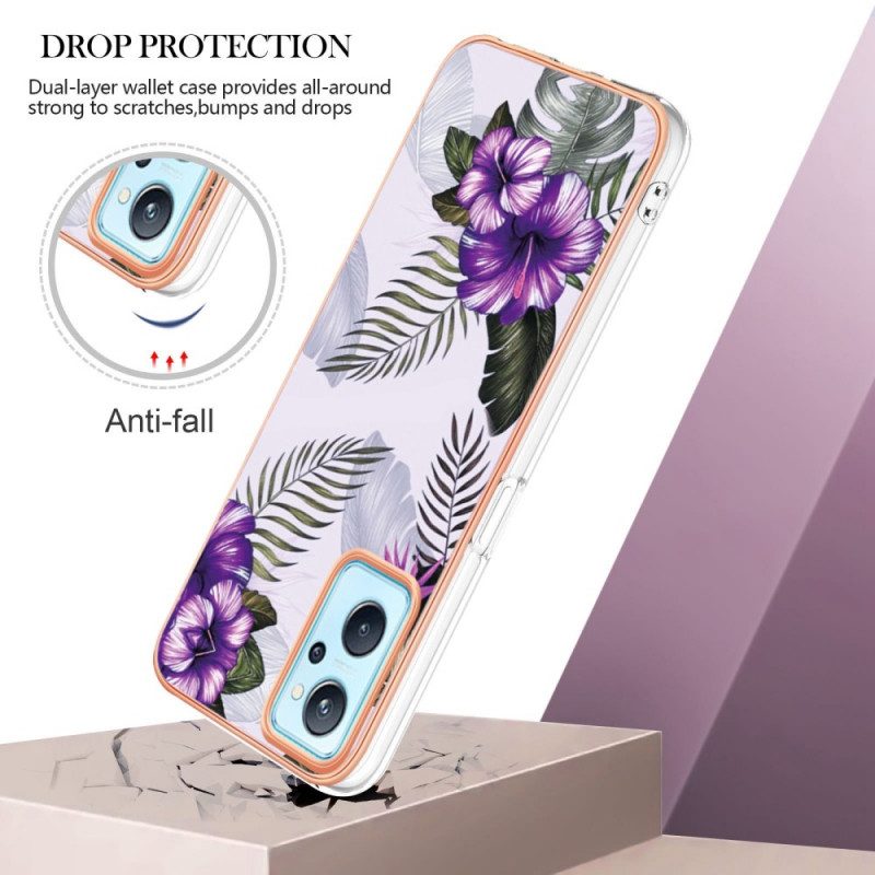 Cover Realme 9i Mini Fiori Viola