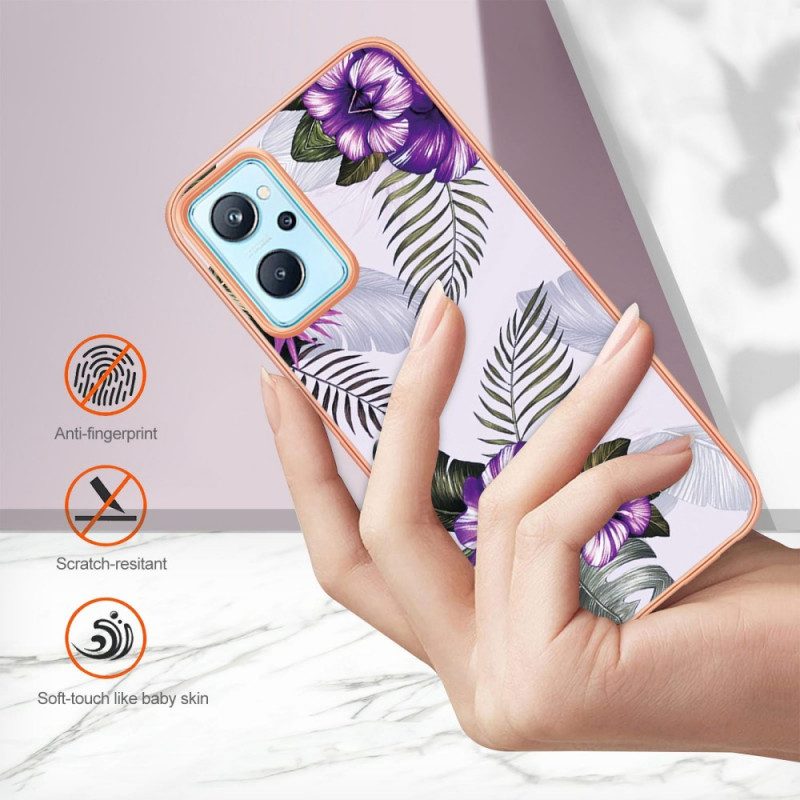 Cover Realme 9i Mini Fiori Viola