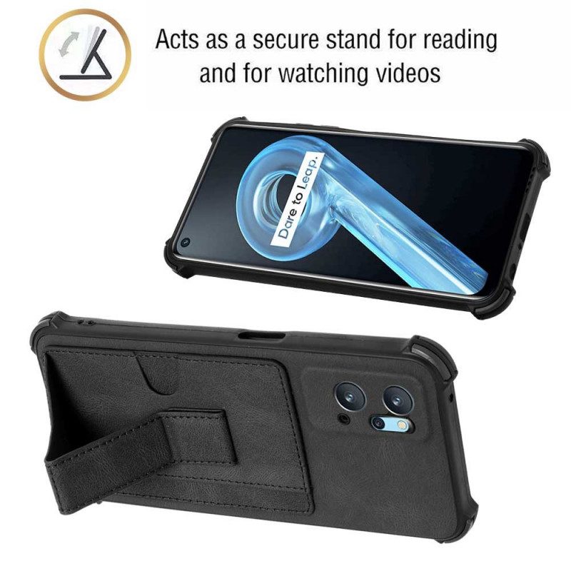 Cover Realme 9i Supporto In Pelle E Portacarte